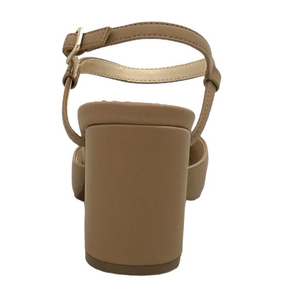 CHARTER CLUB DOTTII Nude/Black Round Toe Block Heels Size 7 Women's Pumps - Picture 5 of 8